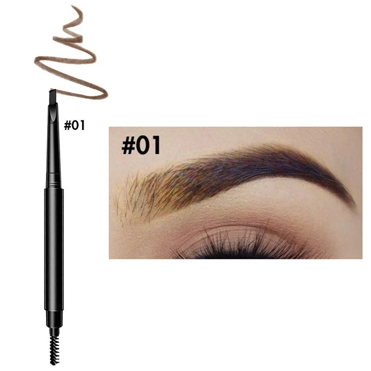 6 colors gold tube eyebrow pencil