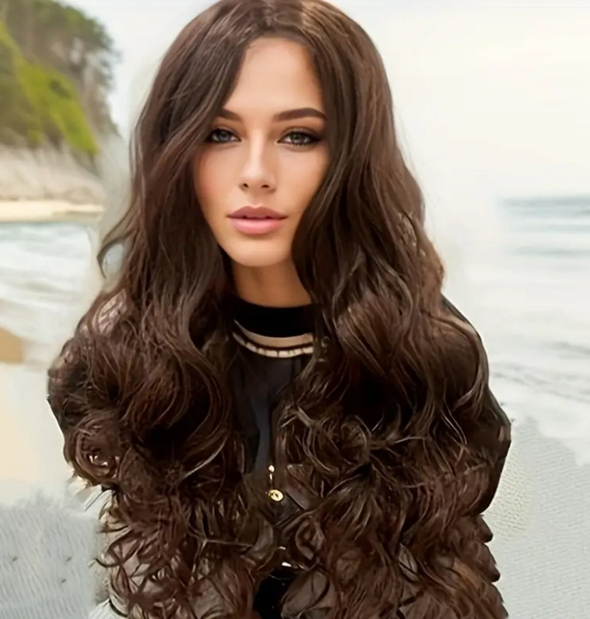 Ebony waves wig
