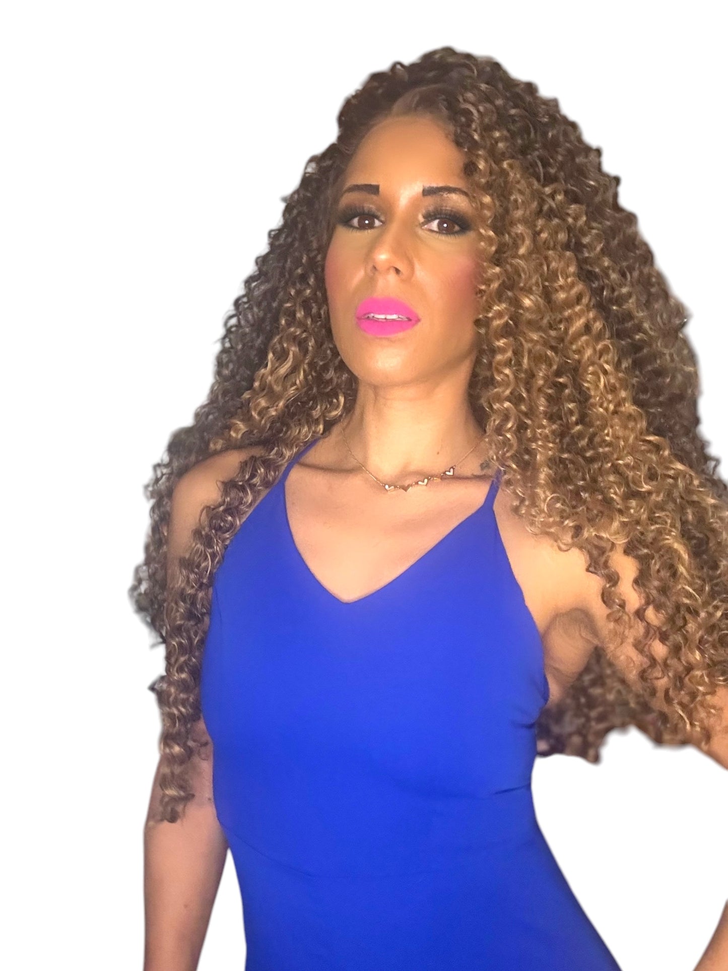 MEMORIAS Golden 13x4 Ombre Deep Wave Lace Front Wig