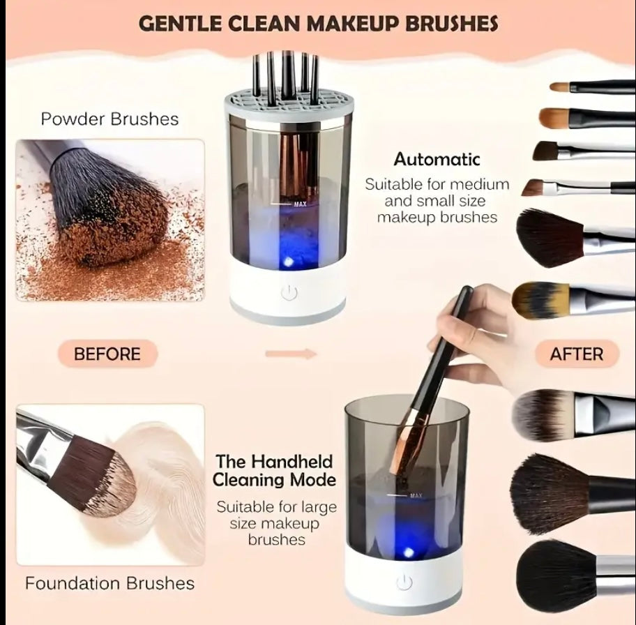 Electric cosmetic brush cleanser