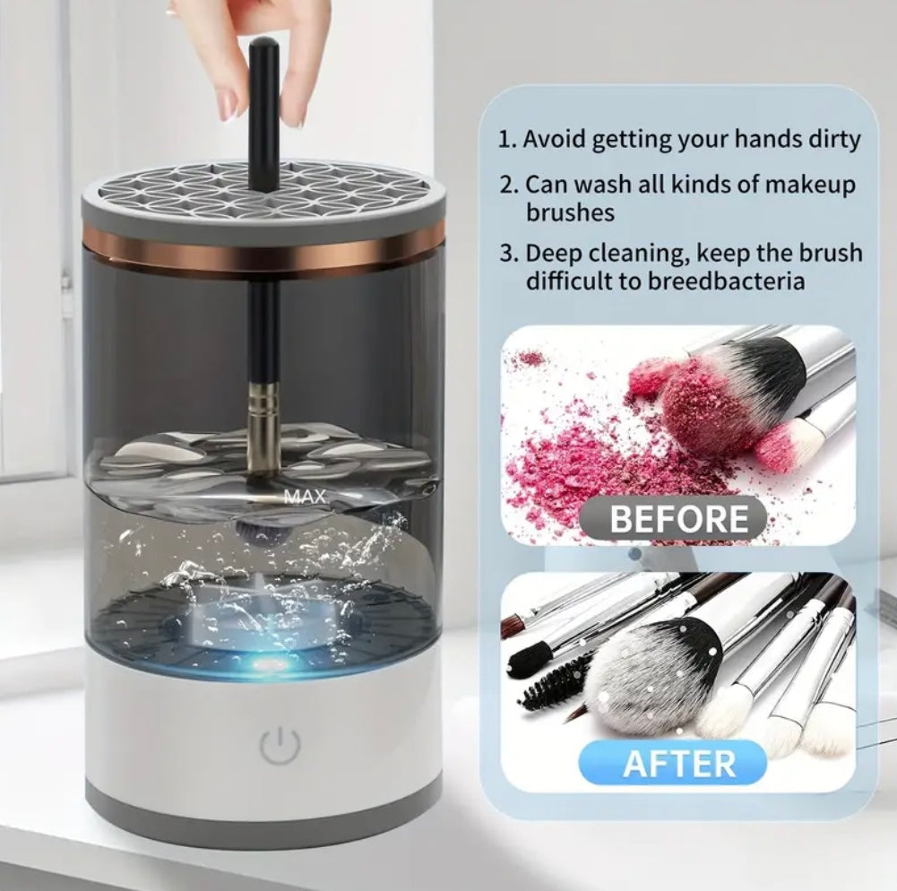 Electric cosmetic brush cleanser