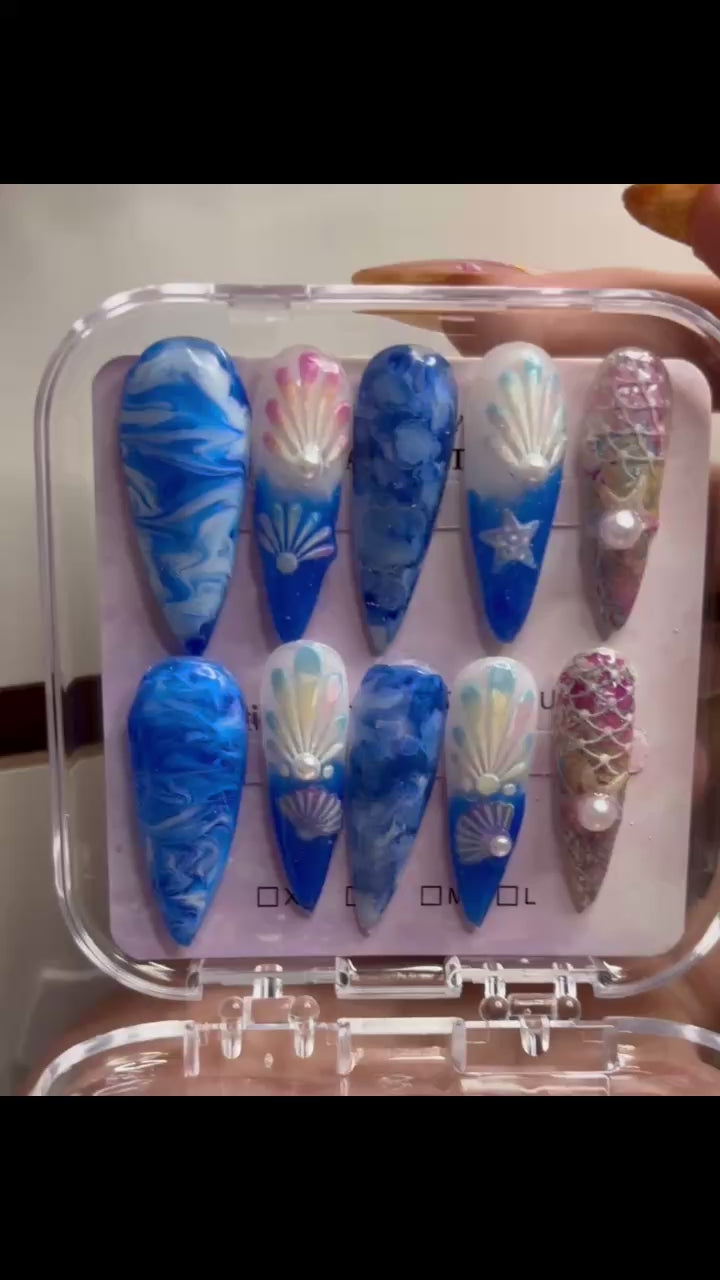 Ocean Breeze Gel Press on Nail