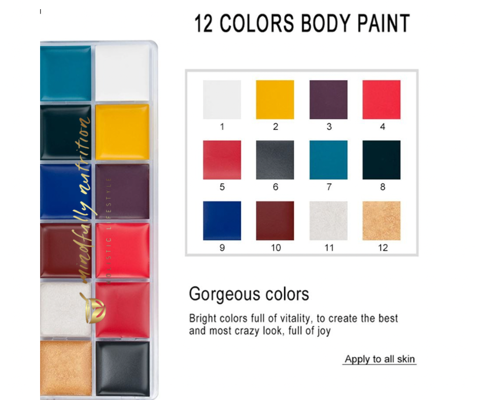 Conscious color pallet for face & body paint