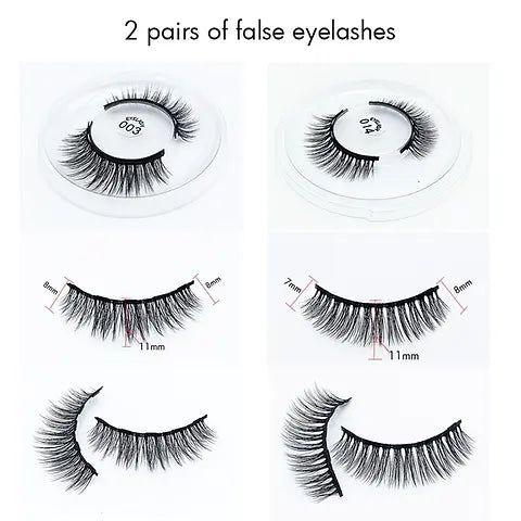 2 pairs of false eyelashes