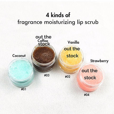 4 kinds of fragrance moisturizing lip scrub