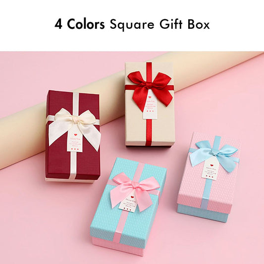 5 colors square gift box