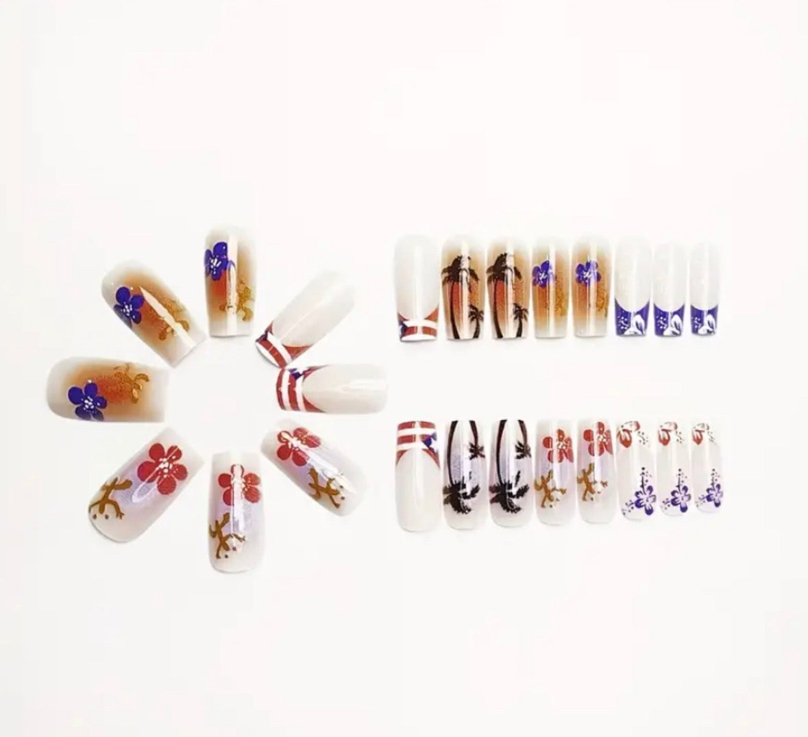 Borinken Beauty Press on nails / Memories of Puerto Rico collection