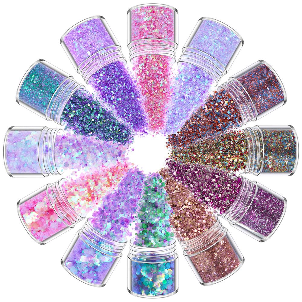 1 Radiant Rainbow /12 colors glitter