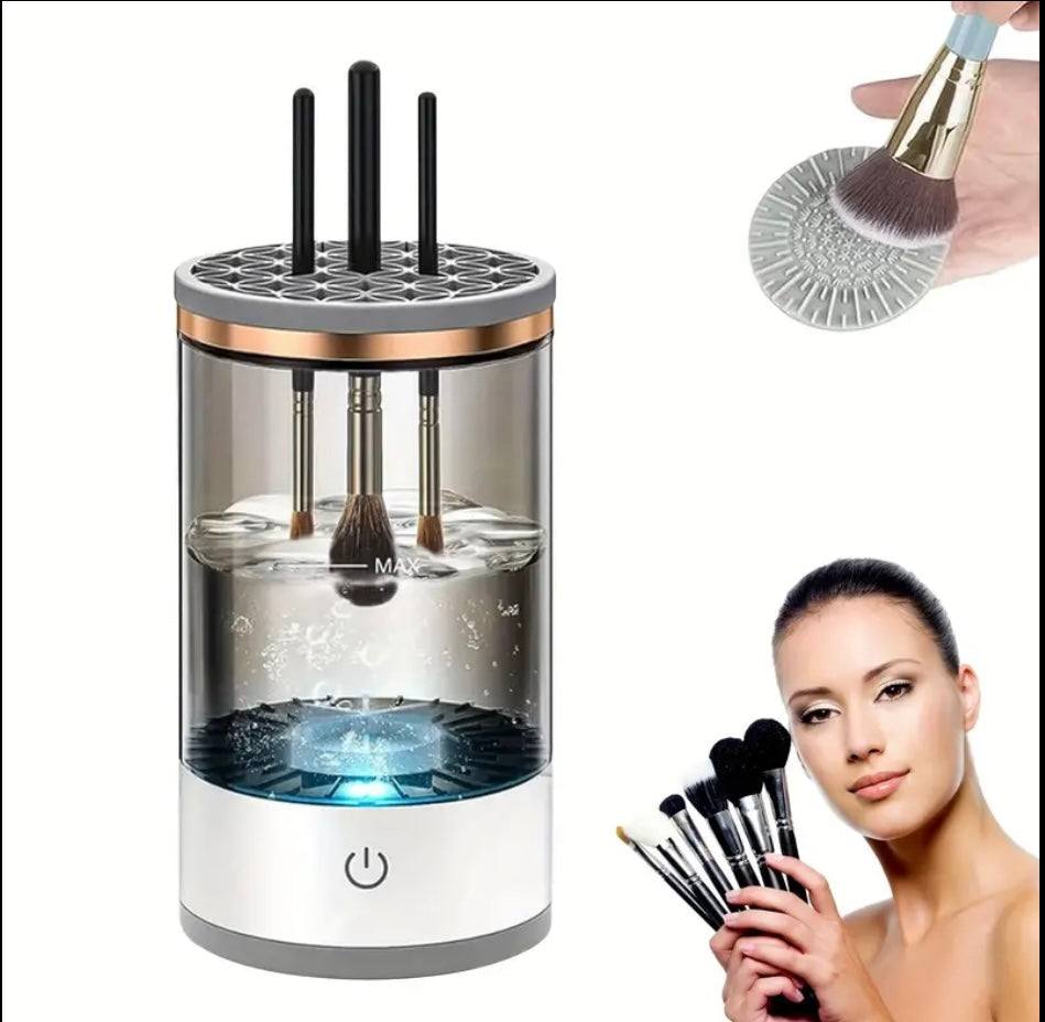 Electric cosmetic brush cleanser