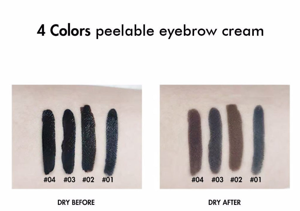 4 colors peleable eyebrow cream