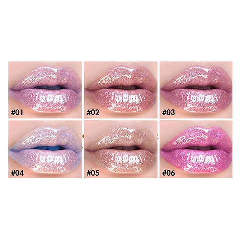 New 6 colors holographic lip glosses