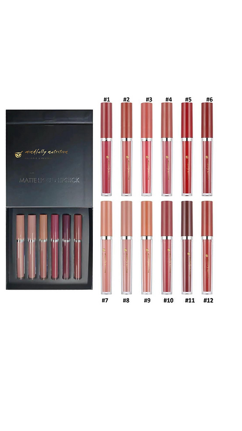 6 color liquid lipstick matte set