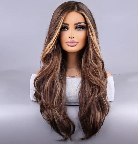 Chic waves brown & blonde blend