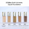 5 color gold liquid matte foundation