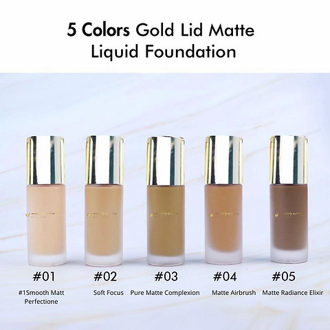 5 color gold liquid matte foundation